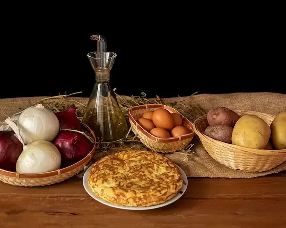 tortilla huevos y cebolla